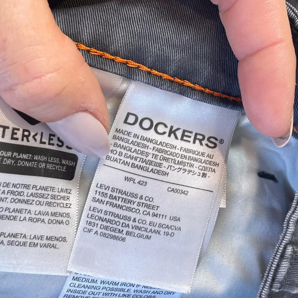 Dockers High Rise Straight Fit Denim‎ Jeans Mens 36 Dark Gray Zip Fly 5-Pockets - Picture 3 of 15